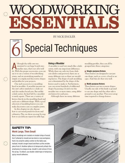 Woodworking Essentials Ch. 6: Table Saw Special Techniques