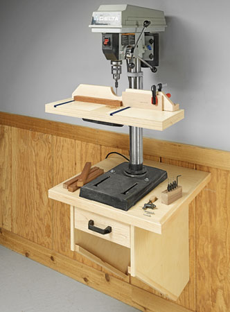 Wall-Mounted Drill Press Table
