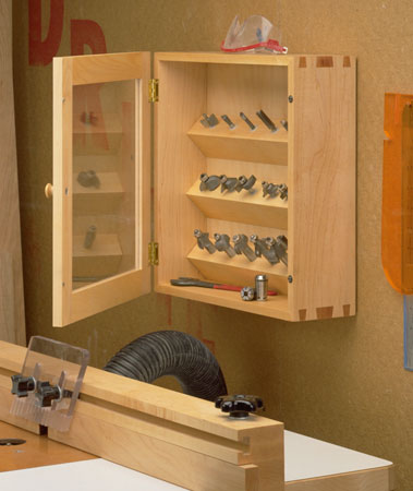Dovetailed Router Bit Cabinet