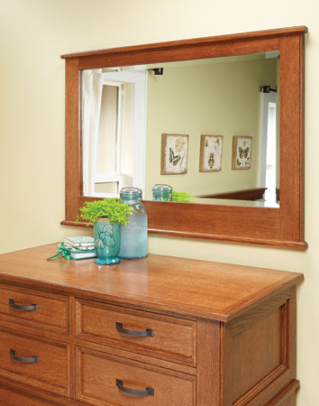 Bedroom Set: Oak Bedroom Mirror