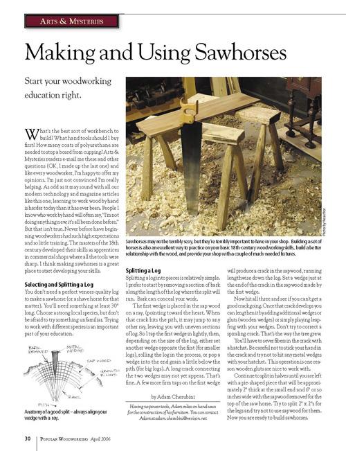 Arts & Mysteries: Making & Using Sawhorses