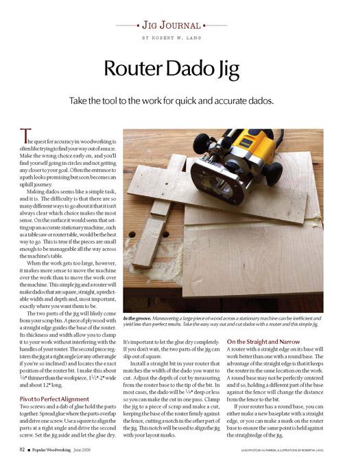 Jig Journal: Router Dado Jig