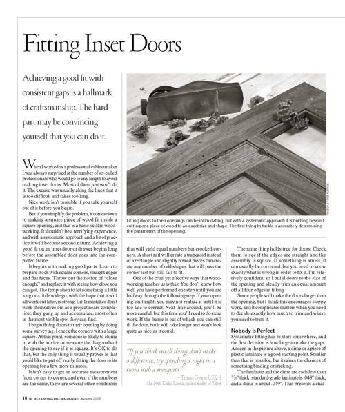 Fitting Inset Doors