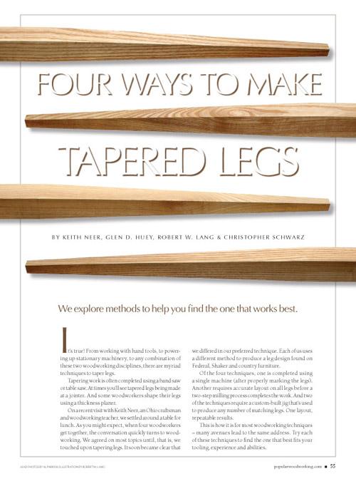 Four Ways to Make Tapered Legs