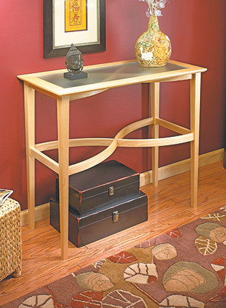 Curved-Stretcher Accent Table