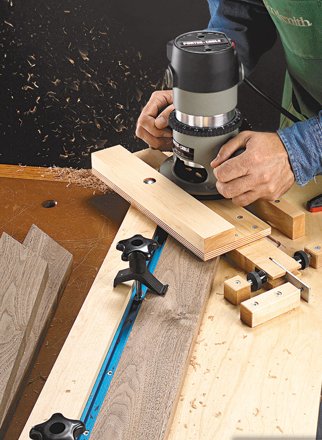 b'With a hand-held router and this jig, you can make perfect-fitting miters in no time at all.\r\n'