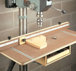 Drill Press Table with Storage