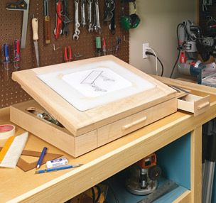 Lighted & Adjustable Drawing Table